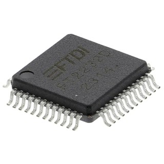 FTDI Chip USB Controller 5.25V, I2C, SPI, USB, UART, 3 V, 48-Pin LQFP FT2232D-REEL