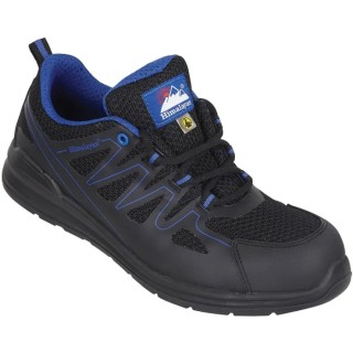 Himalayan 4333 Unisex Black Non-Metallic Safety Trainer Lace Up SRC Slip Resistant ESD Composite Midsole Mesh 2603BK080