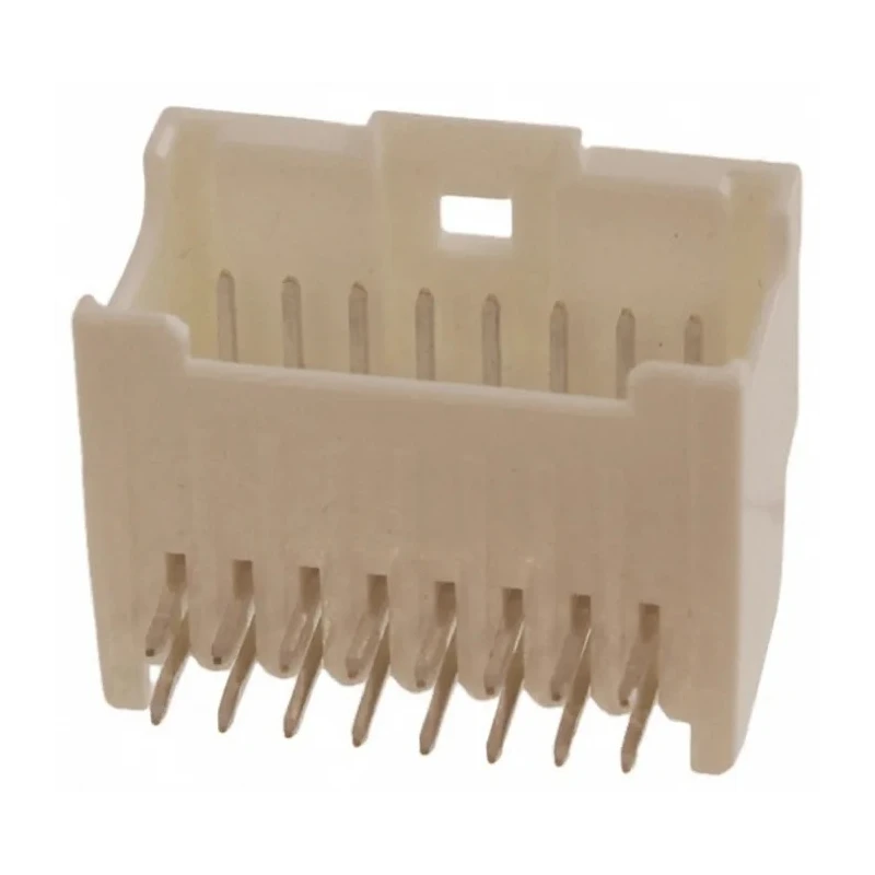 Molex MicroClasp Series Right Angle Through Hole 10 Contact 2 mm Pitch 2 Row Shrouded PCB Header 55959-1030