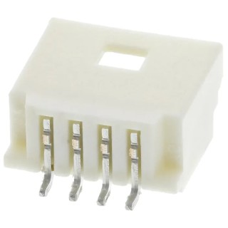 Molex Pico-Clasp Series Right Angle Surface PCB Header 4 Contact 1 mm Pitch 1 Row Shrouded 501568-0407
