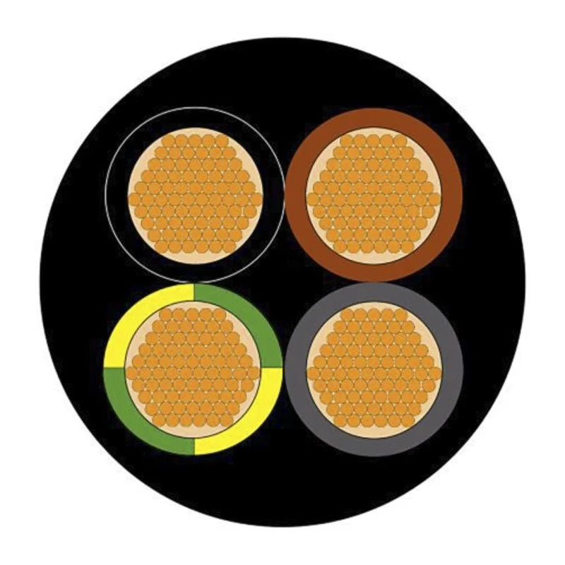 Lapp Power Cable 4 Core Black Rubber Jacket Copper Conductor Flexible 60°C 100m H05-RRF