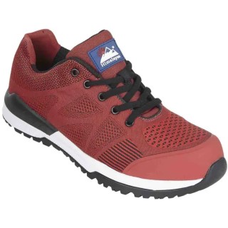 Himalayan Unisex Red Non-Metallic Safety Trainer Lace Up Slip Resistant Heat Resistant HRO SRC EN ISO 20345 2011 4313RD050
