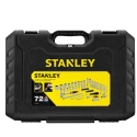 Stanley 72-Piece 1/2 in, 1/4 in 6 Point Hexagon Socket Phillips Pozidriv Slotted Torx Socket Set STMT82831-1