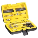 Stanley 42-Piece 1/4 in 6 Point Socket Set with Satin Chrome Finish FMMT82683-1