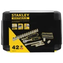 Stanley 42-Piece 1/4 in 6 Point Socket Set with Satin Chrome Finish FMMT82683-1