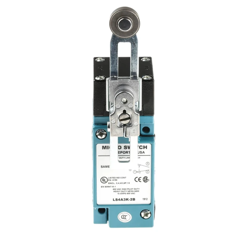 Honeywell Technologies HDLS Series Adjustable Roller Lever Limit Switch SPDT IP67 Die Cast Zinc Epoxy Coated LS4A3K-2B