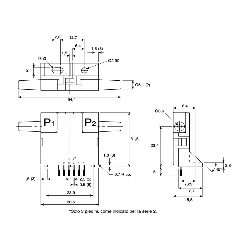 Honeywell Technologies Amplified Airflow Sensor for Dry Gas, 200cm³/min Min and Max, Plastic Housing, 10V DC, 20mA AWM3000