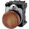 Siemens Panel Mount Orange LED Indicator 110V AC Metal Body IP66 IP67 IP69 IP20 Round 3SU1153-6AA00-1AA0
