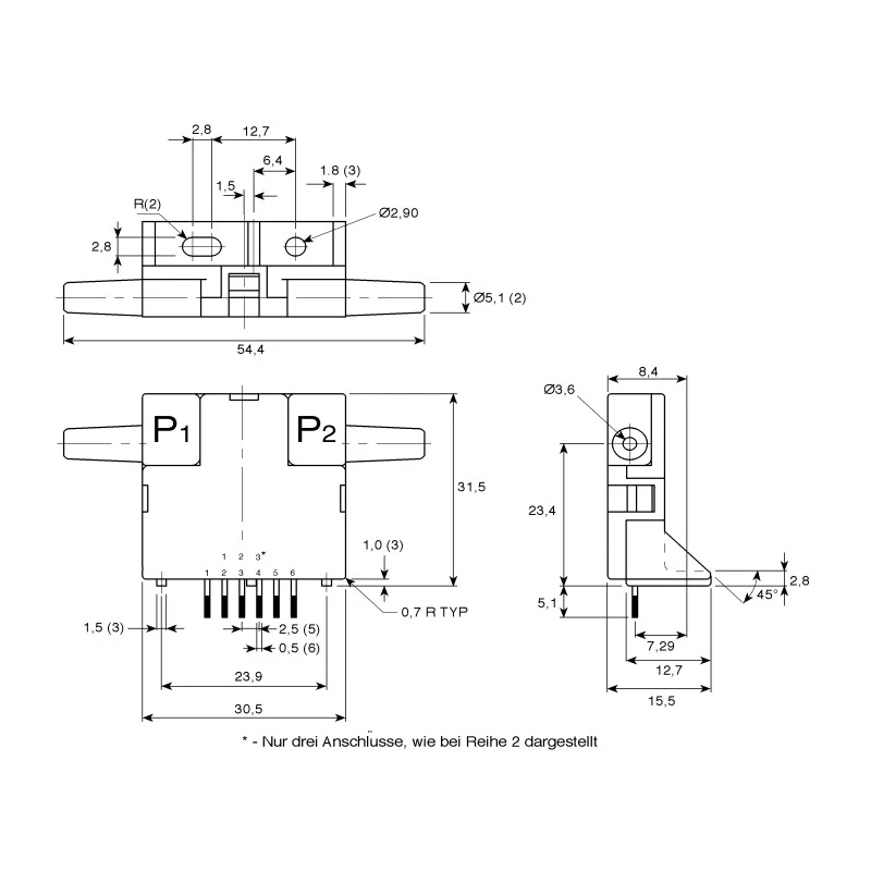 Honeywell Technologies Amplified Airflow Sensor for Dry Gas, 1L/min Min, 200cm³/min Max, Plastic Housing, 10V dc AWM3000