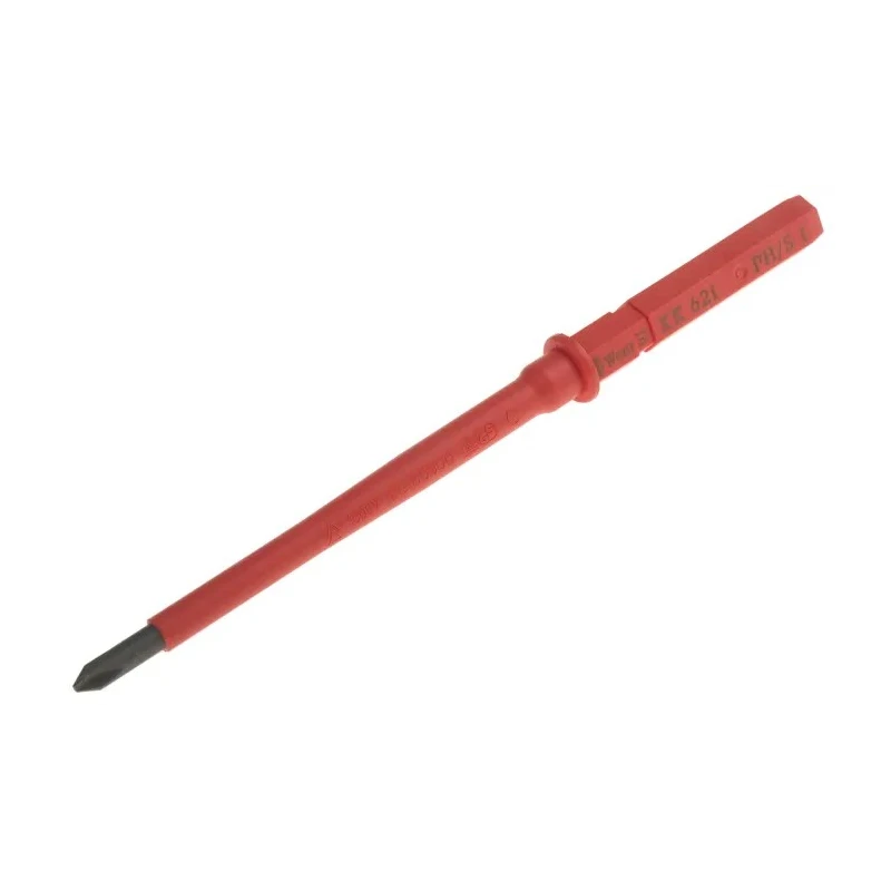 Wera Insulated Screwdriver Blade PH1 Tip 154 mm Blade Zinc Phosphated Chrome Plated VDE 1000V Approved 003440