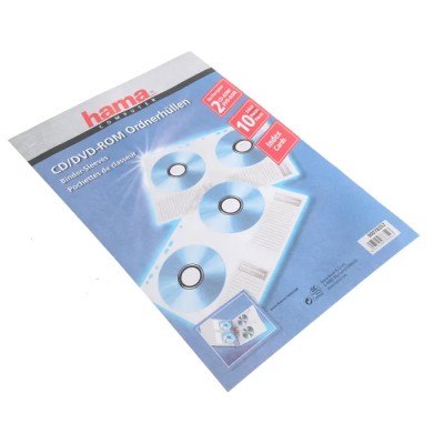 Hama Transparent CD Sleeve 10 Pcs Per Pack CE Certified 210x325x4 mm Quantity10