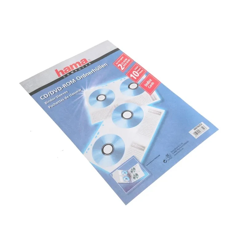 Hama Transparent CD Sleeve 10 Pcs Per Pack CE Certified 210x325x4 mm Quantity10