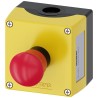 Siemens SIRIUS ACT 3SU18 Series Twist Release Emergency Stop Push Button Surface Mount 22mm Cutout 1 NO/1 NC IP66