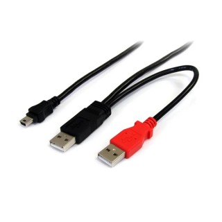 StarTech.com USB 2.0 Male USB Type A to Male Mini USB Type B Cable 1.8m USB2HABMY6
