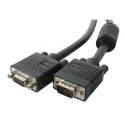 RS PRO Male VGA to Female VGA Cable 15 m, Polyvinyl Chloride Jacket, Black MXTHQ15M