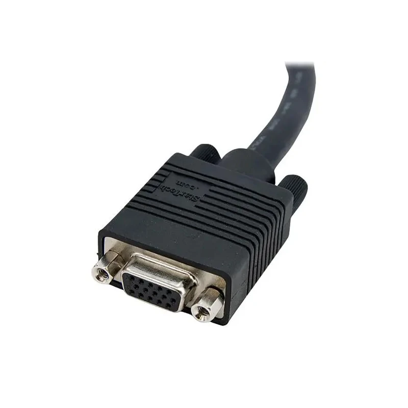 RS PRO Male VGA to Female VGA Cable 15 m, Polyvinyl Chloride Jacket, Black MXTHQ15M