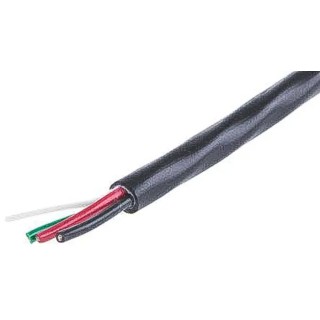 Alpha Wire XTRA-GUARD 2 Control Cable, 3 Cores, 0.35mm² 22 AWG, Unscreened, 30 m, Black Polyvinyl Chloride Sheath 25003 BK005