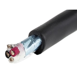 Alpha Wire XTRA-GUARD 2 Screened Control Cable, 3 Cores, 0.35mm² 22 AWG, Armoured, 30 m, Black Polyvinyl 25193 BK005