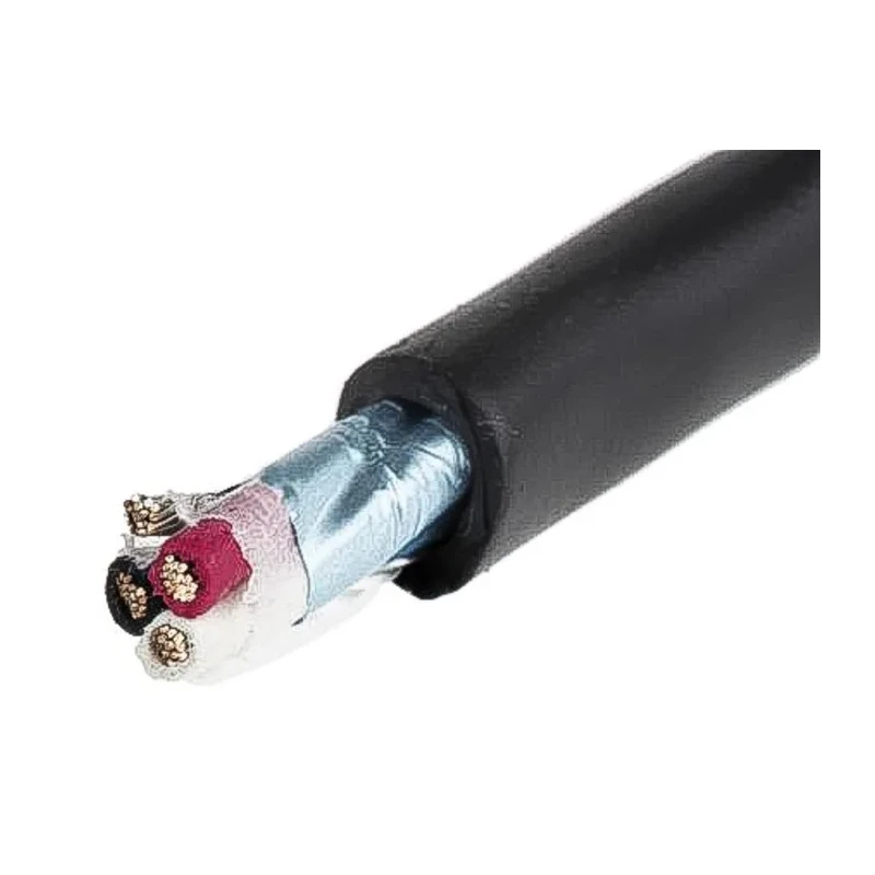 Alpha Wire XTRA-GUARD 2 Screened Control Cable, 3 Cores, 0.35mm² 22 AWG, Armoured, 30 m, Black Polyvinyl 25193 BK005