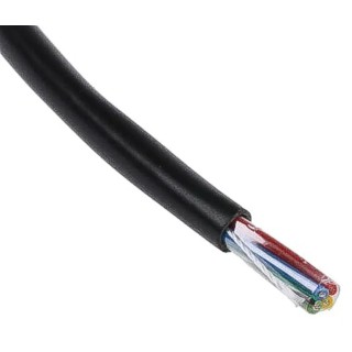 Alpha Wire XTRA-GUARD 2 Control Cable 4 Cores 0.35mm² 22 AWG Unscreened 30 m Black Polyvinyl Chloride Sheath 25004 BK005