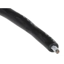 Alpha Wire XTRA-GUARD 2 Control Cable, 2 Cores, 0.23mm² 24 AWG, Screened, Armoured, Polyvinyl Chloride Black 25092 BK005