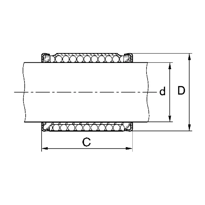 Bosch Rexroth Compact Linear Bearing with 24 mm OD, 30 mm Length, Polyacetal Material, Series R0658 R065821640