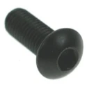 RS PRO Black Steel Hex Socket Button Screw M10 x 30 mm, Grade 10.9, ISO 7380 Standard 193-3407