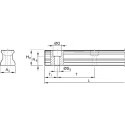 Bosch Rexroth Linear Guide Rail R987261850 25 mm Width 820 mm Length R1605 Series