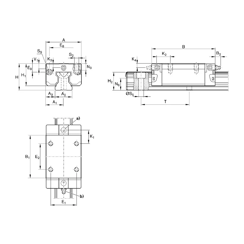 Bosch Rexroth Guide Block BSHP Series, Ball Runner Block, Carriage Length 58.2mm, Width 34mm, Dynamic Load 9860N R162211420