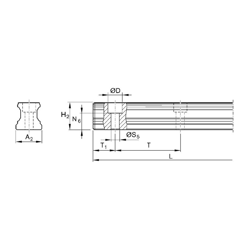 Bosch Rexroth Linear Guide Rail 15 mm Width 460 mm Length R987261839