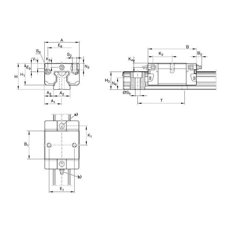 Bosch Rexroth Linear Guide Block BSHP Series, Ball Runner Block, 67mm Length, 48mm Width, 19800N Dynamic Load R166621420