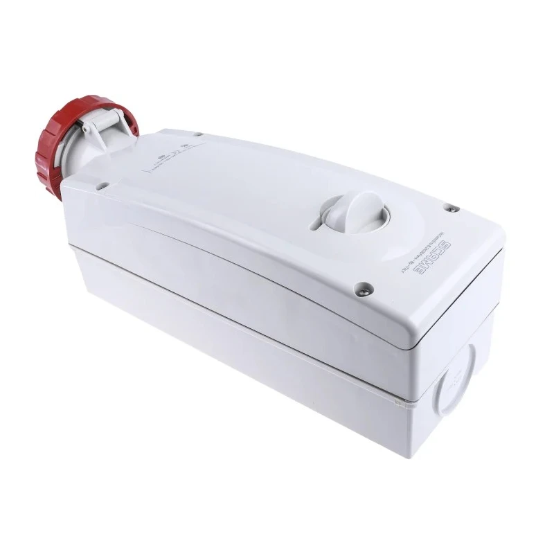 Scame Socket Switchable IP67 3+N+E Earthing Position 6h Straight Industrial Interlock 63A 415V IP67 5616387