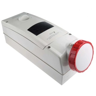 Scame Wall Mount Residual Current Device Rated At 63A 415V IP67 Red, 3P+N+PE ADVANCE 2 IP67