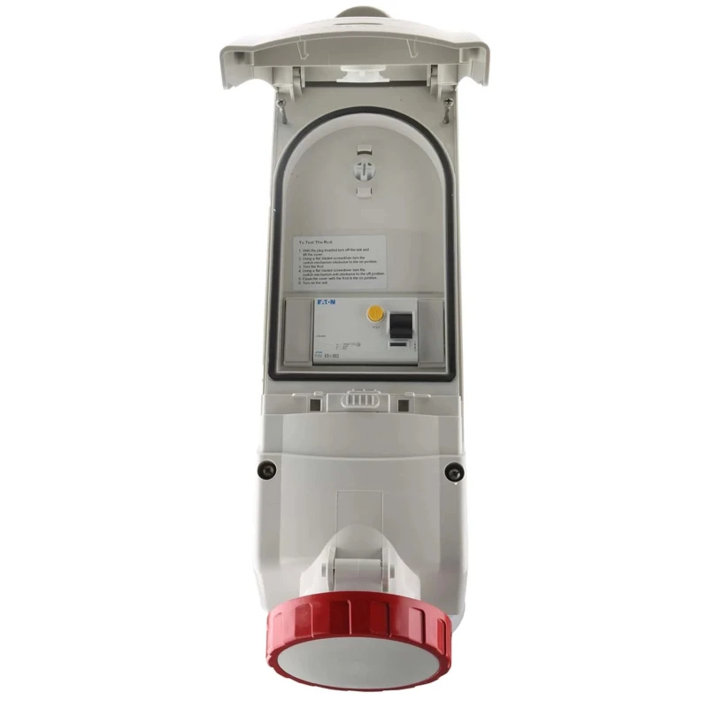 Scame Wall Mount Residual Current Device Rated At 63A 415V IP67 Red, 3P+N+PE ADVANCE 2 IP67