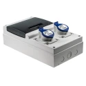 Scame DOMINO IP44 Blue Wall Mount 2P+PE Angled Residual Current Device 16A 230V IP44