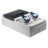 Scame DOMINO IP44 Blue Wall Mount 2P+PE Angled Residual Current Device 16A 230V IP44