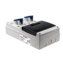Scame DOMINO IP44 Blue Wall Mount 2P+PE Angled Residual Current Device 16A 230V IP44