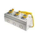 Scame Industrial Power Socket Surface Mount 16A 130V IP44 Yellow 2P+PE 