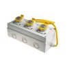 Scame Industrial Power Socket Surface Mount 16A 130V IP44 Yellow 2P+PE