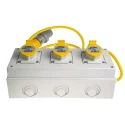 Scame Industrial Power Socket Surface Mount 16A 130V IP44 Yellow 2P+PE 