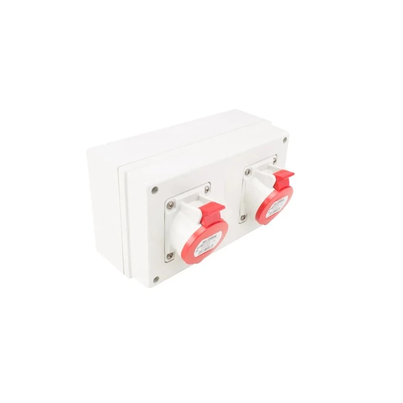 Scame Industrial Power Socket 16A 415V IP44 Red Surface Mount 3P+N+PE 671 IP44