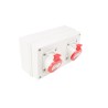 Scame Industrial Power Socket 16A 415V IP44 Red Surface Mount 3P+N+PE 671 IP44