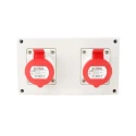 Scame Industrial Power Socket 16A 415V IP44 Red Surface Mount 3P+N+PE 671 IP44