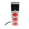 Scame Residual Current Device Block 3 IP44 Red Wall Mount 3P+N+PE 16A 415V IP44