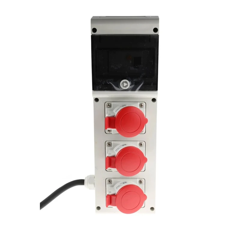 Scame Residual Current Device Block 3 IP44 Red Wall Mount 3P+N+PE 16A 415V IP44
