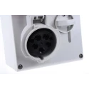 Scame Socket Switchable Industrial Interlock 3+N+E Pole IP67, IP66 Red Polymer Body Horizontal Earthing Position 6h 505.1687
