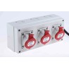 Scame Industrial Power Connector 16A 415V IP44 Red Surface Mount 3P+N+PE DOMINO IP66 IP44