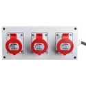 Scame Industrial Power Connector 16A 415V IP44 Red Surface Mount 3P+N+PE DOMINO IP66 IP44