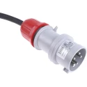 Scame Industrial Power Connector 16A 415V IP44 Red Surface Mount 3P+N+PE DOMINO IP66 IP44