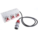 Scame Industrial Power Connector 16A 415V IP44 Red Surface Mount 3P+N+PE DOMINO IP66 IP44